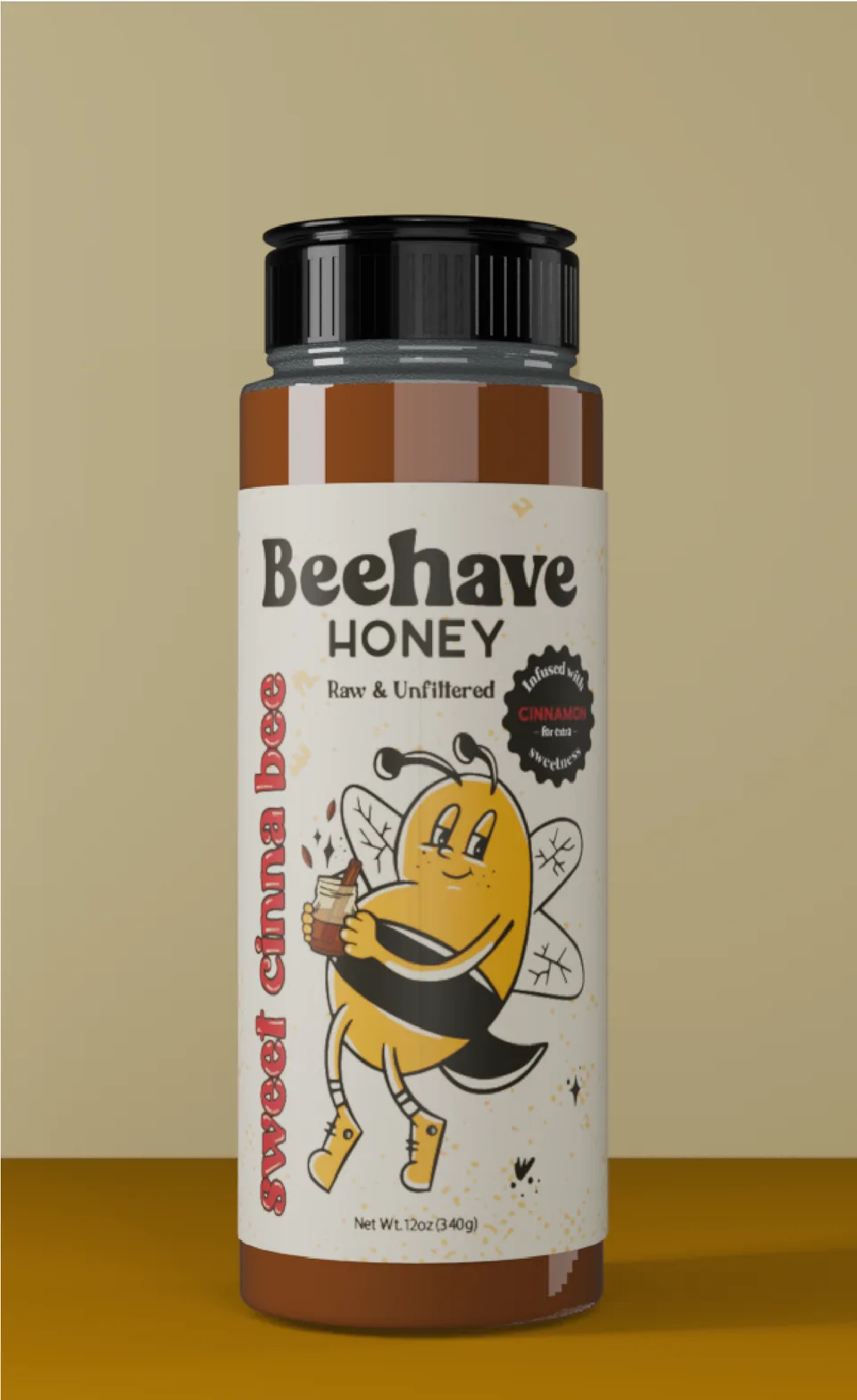 Beehave Honey Sweet Cinna Bee 12oz bottle